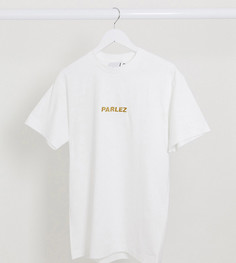 Белая футболка с вышивкой Parlez эксклюзивно на ASOS-Белый