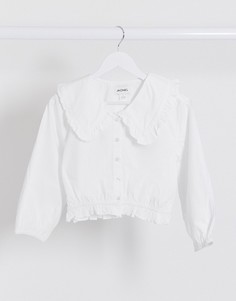 Белая блузка из органического хлопка Monki-Белый
