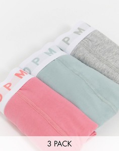 Набор из 3 трусов (хаки, розовый, серый) Topman-Мульти