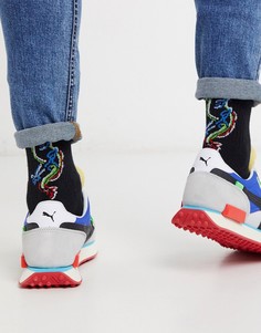 Спортивные носки с драконами ASOS DESIGN-Черный