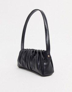 Черная сумка на плечо в стиле 90-х со сборками ASOS DESIGN-Черный