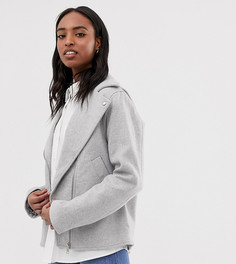 Байкерская куртка в деловом стиле ASOS TALL-Серый