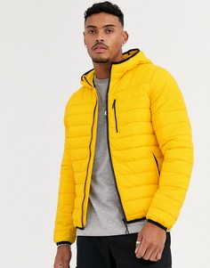 Желтая дутая куртка Bershka-Желтый