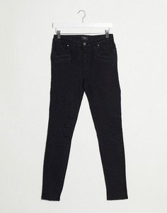 Черные узкие байкерские джинсы Vero Moda-Черный