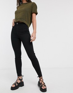 Черные джеггинсы Bershka-Черный