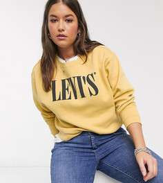 Свитшот с логотипом в стиле 90-х Levis Plus-Желтый