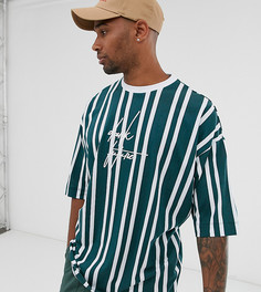 Oversize-футболка в полоску с вышивкой ASOS DESIGN Tall-Мульти