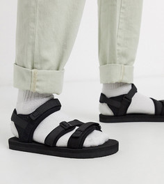 Черные сандалии для широкой стопы ASOS DESIGN-Черный