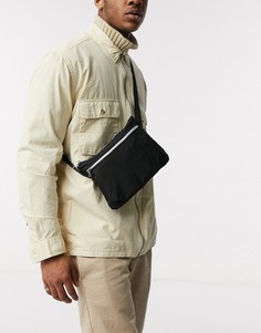Черная сумка-кошелек через плечо с отделениями ASOS DESIGN-Черный