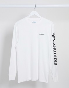 Белая футболка с длинным рукавом Columbia North Cascades-Белый