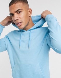Худи из органического хлопка синего цвета ASOS DESIGN-Синий