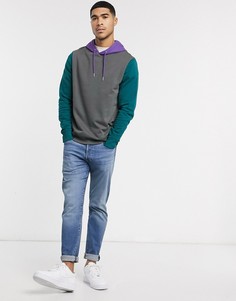 Худи колор блок New Look-Зеленый