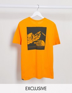 Оранжевая футболка с принтом The North Face эксклюзивно на ASOS-Оранжевый