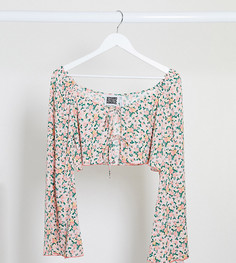 Топ с завязками и цветочным принтом Reclaimed Vintage inspired-Мульти