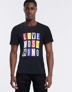 Футболка с принтом Love Moschino-Черный