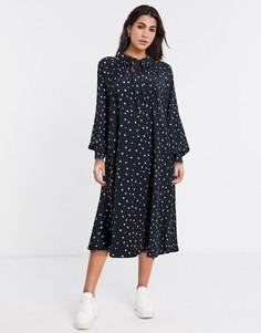 Черное свободное oversized-платье Vila-Черный