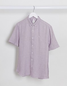 Фактурная рубашка с короткими рукавами River Island-Розовый