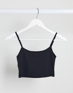 Черная майка на бретельках Bershka-Мульти