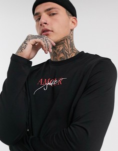 Лонгслив с принтом ASOS DESIGN-Черный