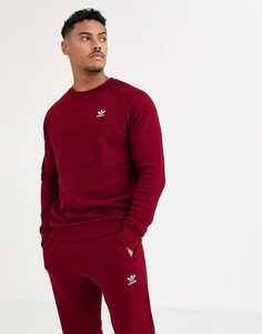 Бордовый свитшот adidas Originals Еssentials-Красный