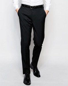 Черные зауженные брюки под смокинг ASOS-Черный