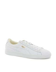 Классические кожаные кроссовки Puma Basket-Белый
