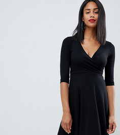 Платье мини с запахом ASOS DESIGN maternity nursing-Черный