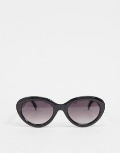 Черные овальные солнцезащитные очки Vero Moda-Черный