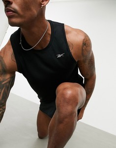 Черная майка с логотипом Reebok Running-Черный