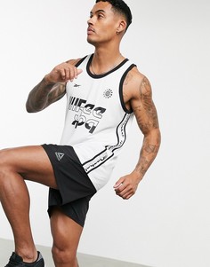 Белая спортивная майка Reebok-Белый