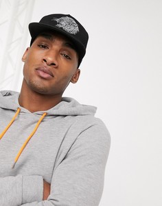 Черная бейсболка с гепардовым принтом ASOS DESIGN-Черный