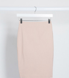 Юбка-карандаш с завышенной талией ASOS DESIGN Petite-Розовый