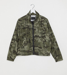 Камуфляжная куртка цвета хаки на молнии Brave Soul Tall-Зеленый