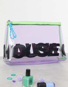 Фиолетовая косметичка с логотипом House of Holland-Мульти