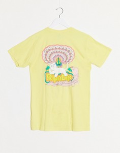 Желтая футболка с принтом на спине RIPNDIP-Желтый