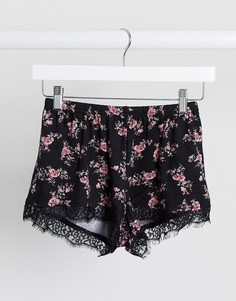 Мягкие пижамные шорты с цветочным принтом New Look-Мульти