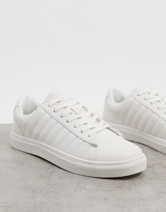 Белые кроссовки со стеганой отделкой Burton Menswear-Белый