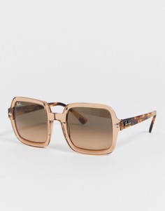 Солнцезащитные очки в розовой квадратной оправе Ray-ban-Розовый