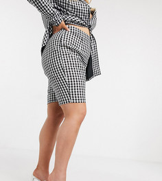 Шорты в клетку от комплекта Lasula Plus-Мульти