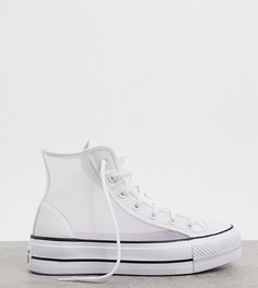 Эксклюзивные белые сетчатые высокие кеды на платформе Converse chuck taylor-Белый