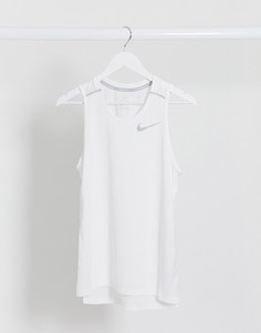 Белая майка Nike Running Miler-Белый