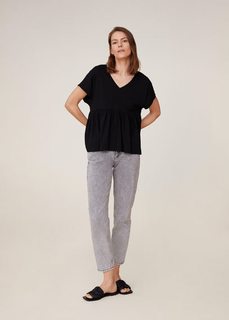 Хлопковая футболка с воланом - Vikydoll Mango