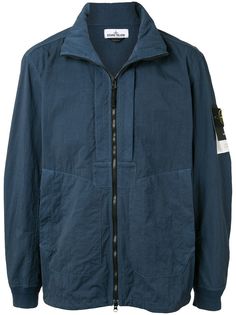 Stone Island куртка с капюшоном и нашивкой-логотипом