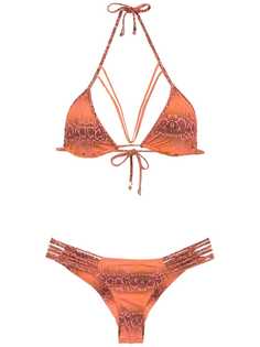 Amir Slama printed triangle top bikini set