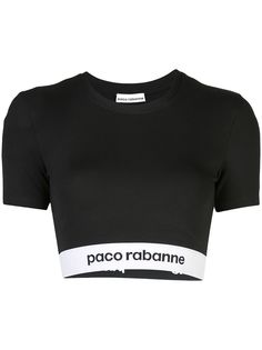 Paco Rabanne укороченный топ с логотипом