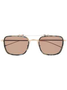 Thom Browne Eyewear солнцезащитные очки в прямоугольной оправе