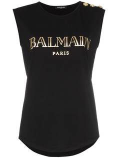 Balmain майка с принтом