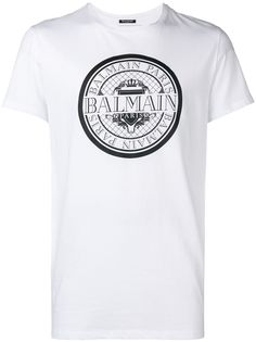 Balmain футболка с принтом логотипа