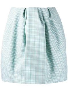 Nina Ricci объемная юбка мини в клетку