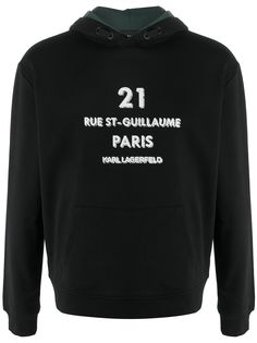 Karl Lagerfeld толстовка с капюшоном и графичным принтом